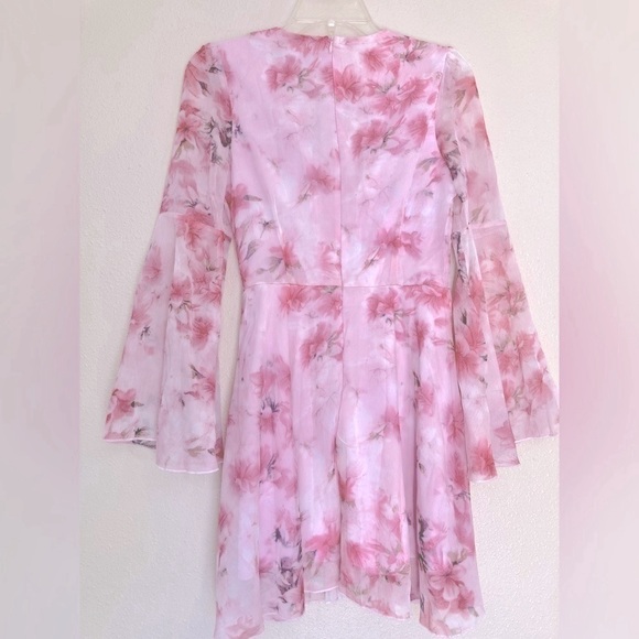 NWOT Pink bohemian floral flowy dress - Picture 2 of 5